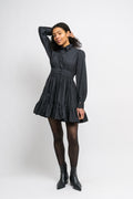 Poplin Mini Dress - Black