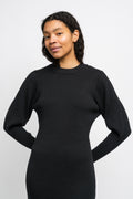 Mirabel LS Knit Dress - Black