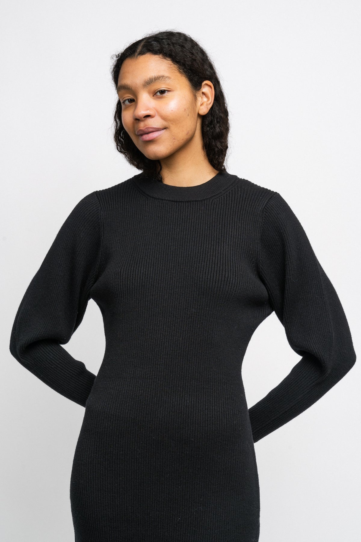 Mirabel LS Knit Dress - Black