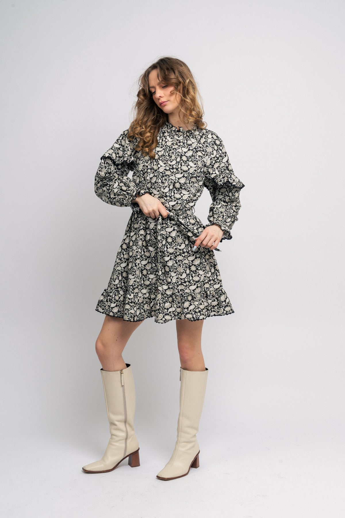 Yaspace Ls Dress S. - Black Pace Print