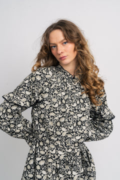 Yaspace Ls Dress S. - Black Pace Print