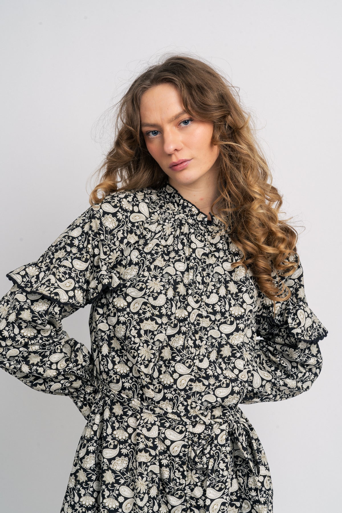 Yaspace Ls Dress S. - Black Pace Print