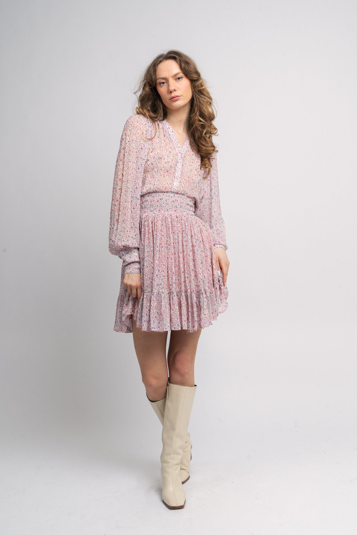 Georgette Mini Dress - Daisies