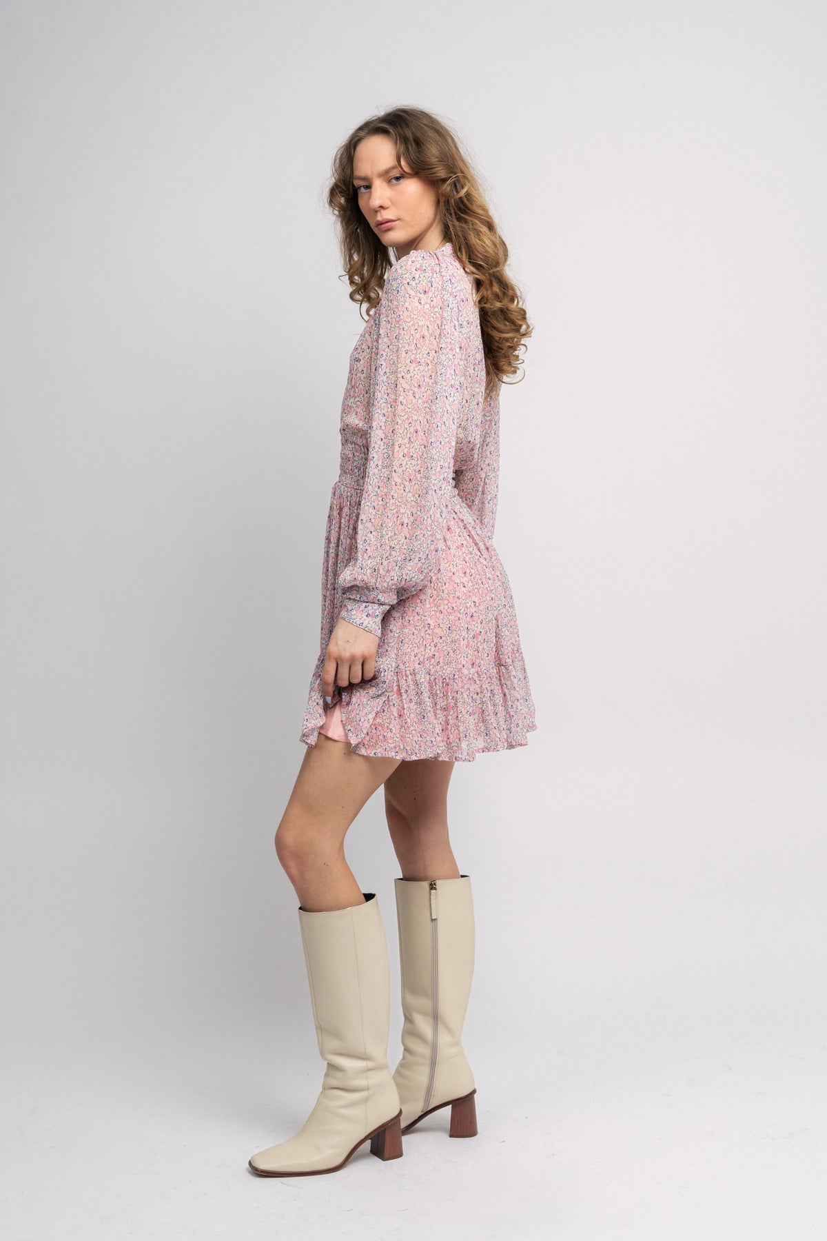 Georgette Mini Dress - Daisies