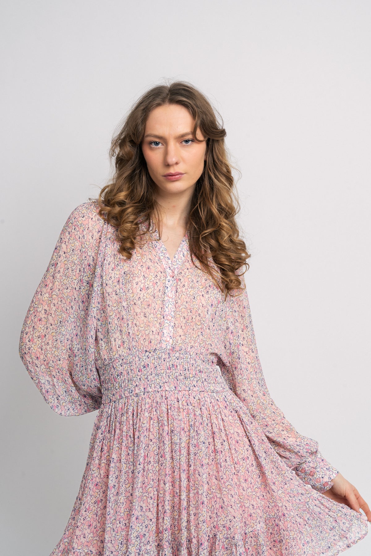 Georgette Mini Dress - Daisies