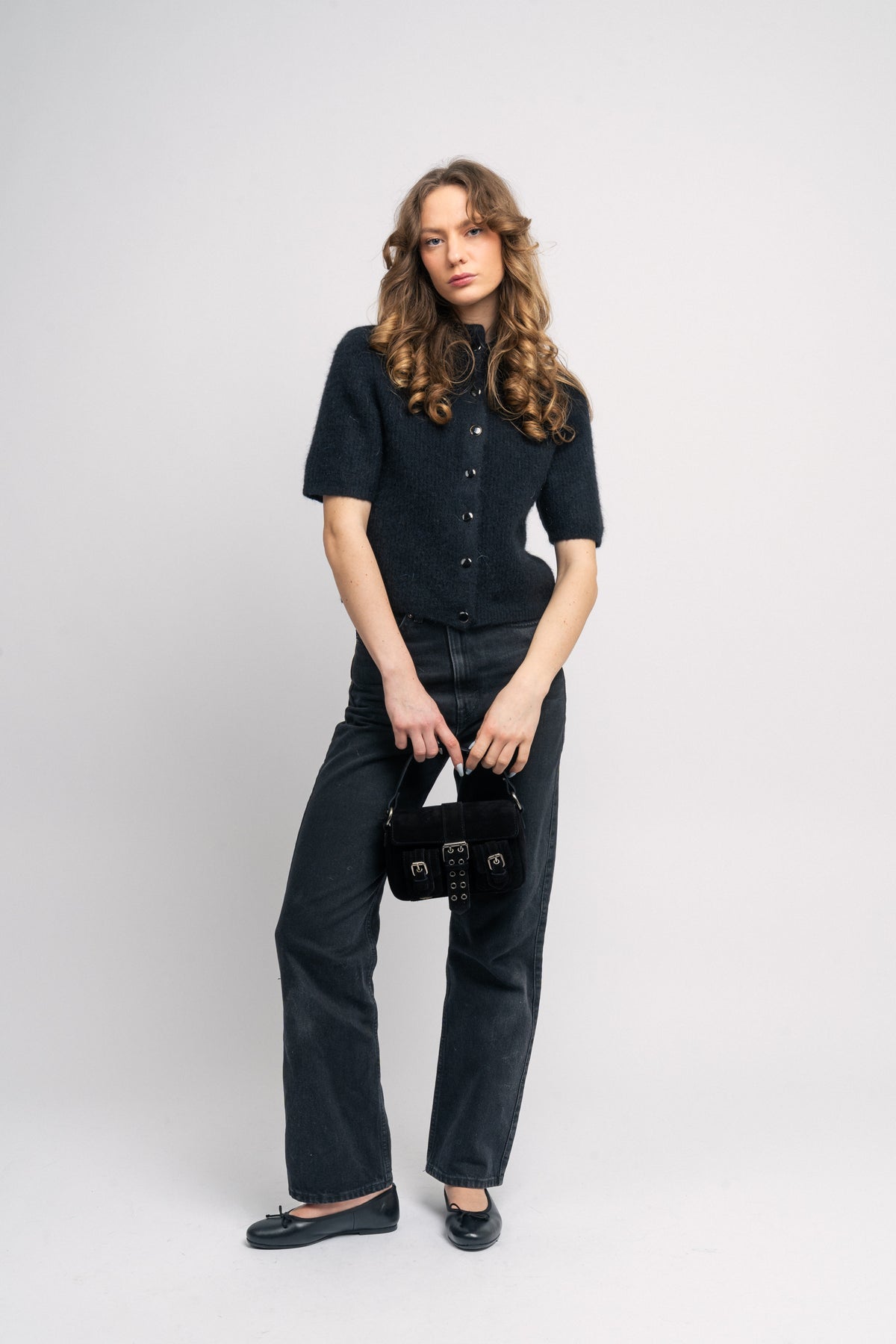 Small Honey Buckle Suede - Black