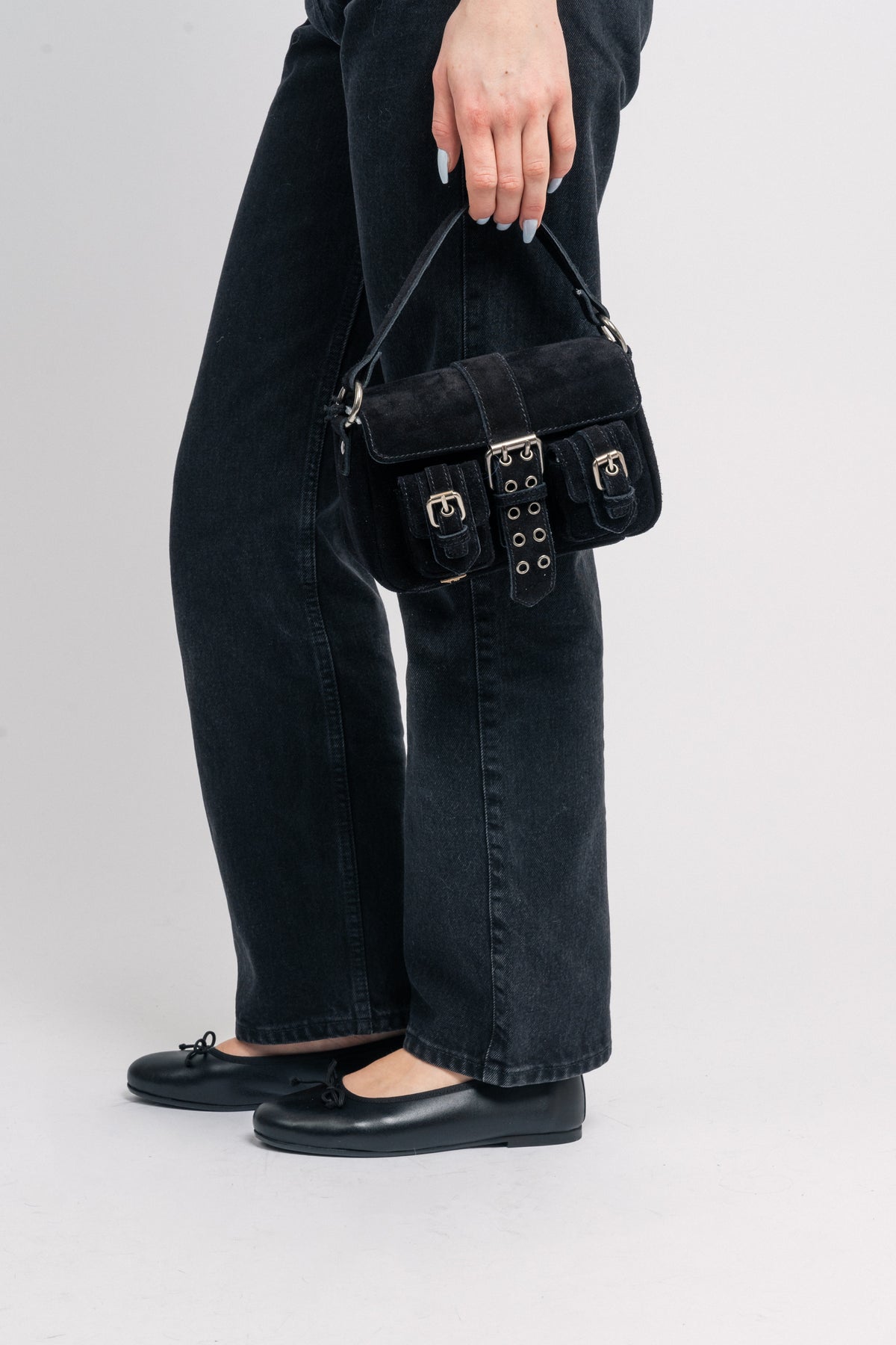 Small Honey Buckle Suede - Black