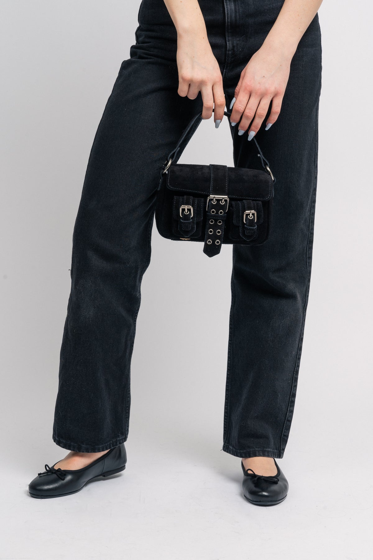 Small Honey Buckle Suede - Black