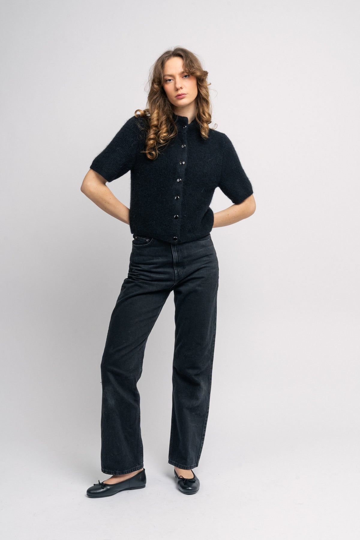 AlphaGZ SS Short Cardigan - Svart