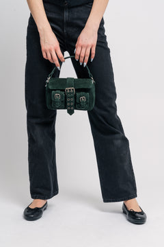 Small Honey Buckle Suede - Dark Green