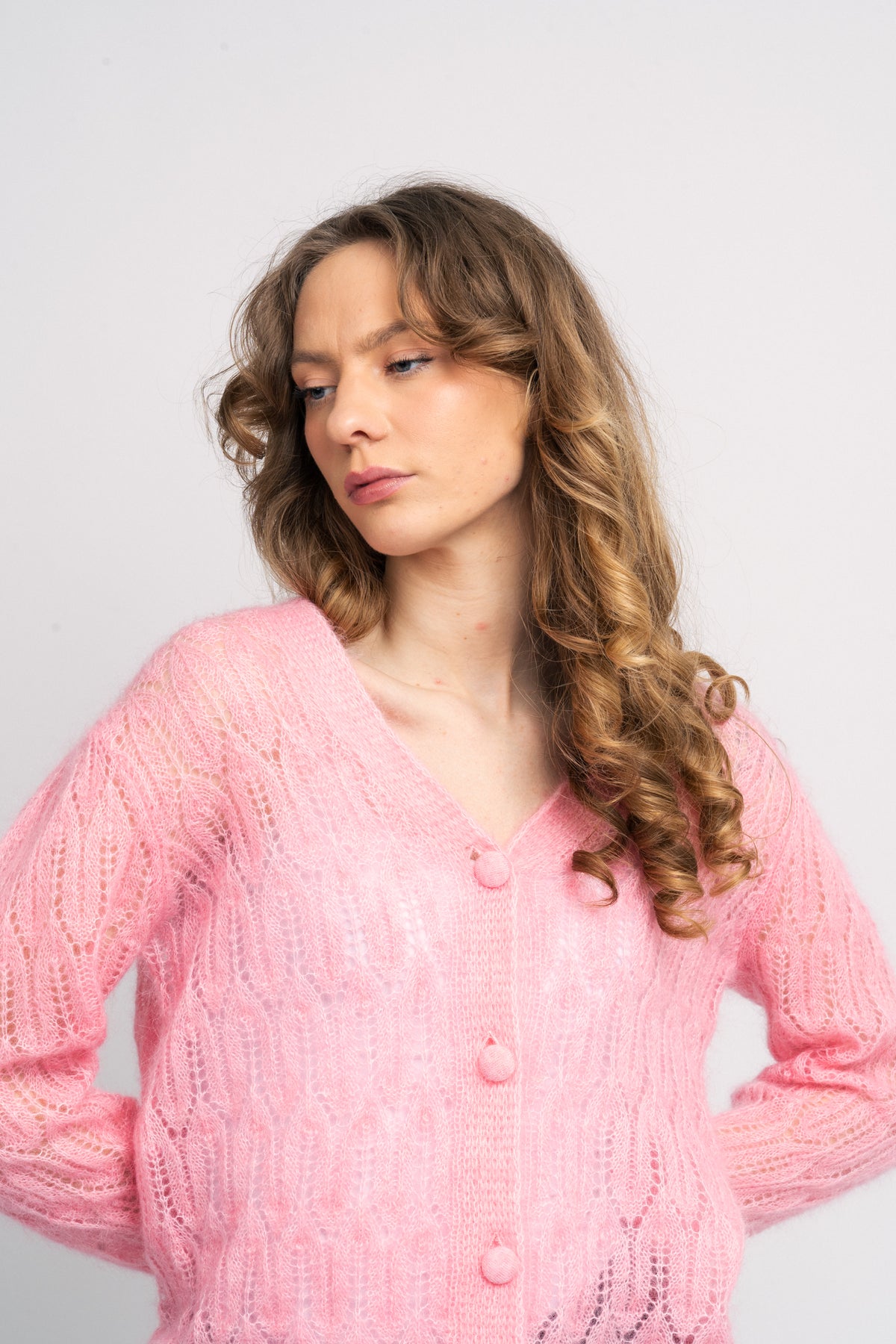 Therese Cardigan - Tropical Pink