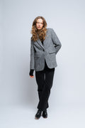 Gaby Herringbone Blazer - Black