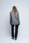 Gaby Herringbone Blazer - Black