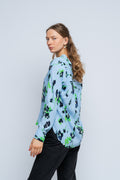 Irene Ls Aop Top - Cashmere Blue/Classic Green
