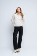Sia Ras Ls Knit Half Zipper Ex - Birch
