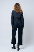 Amalia Jacket - Navy Bouclé Herringbone
