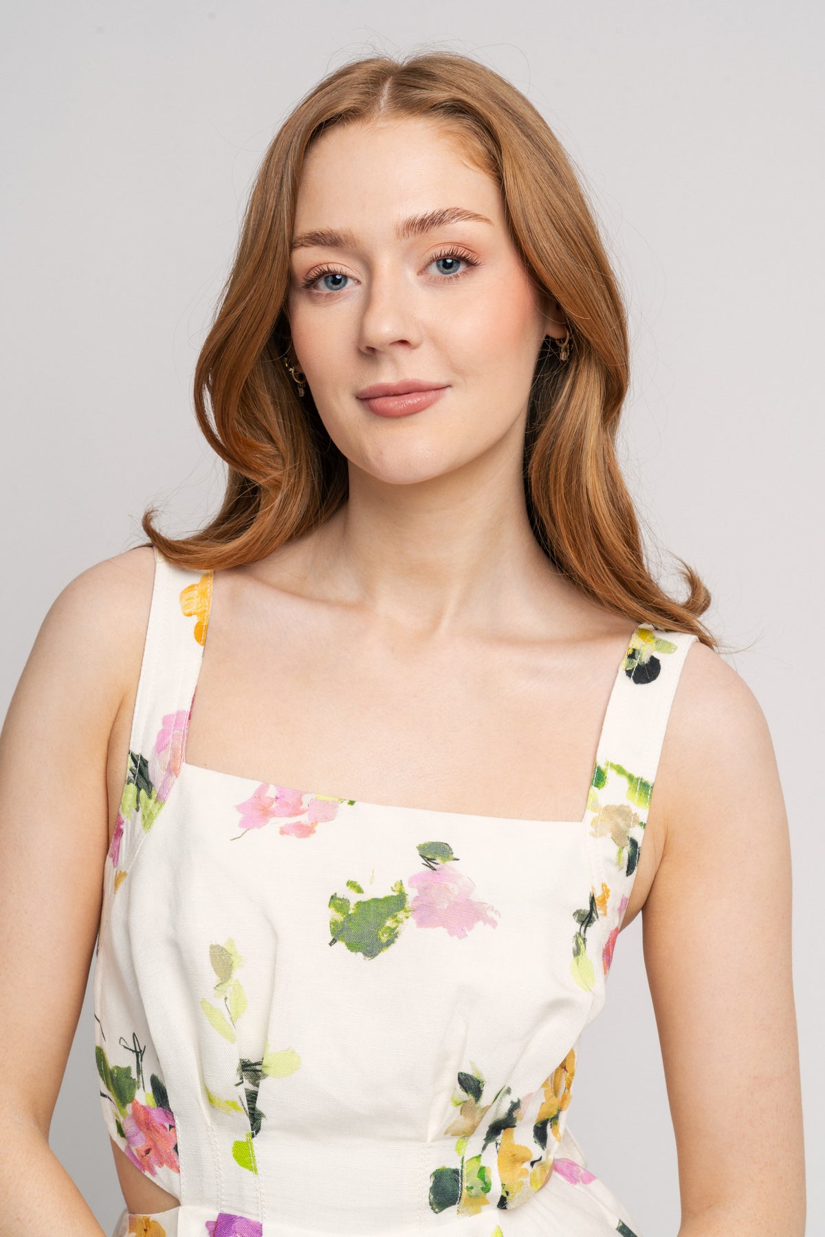 Clara Tie Back Mini Dress - Scattered Floral