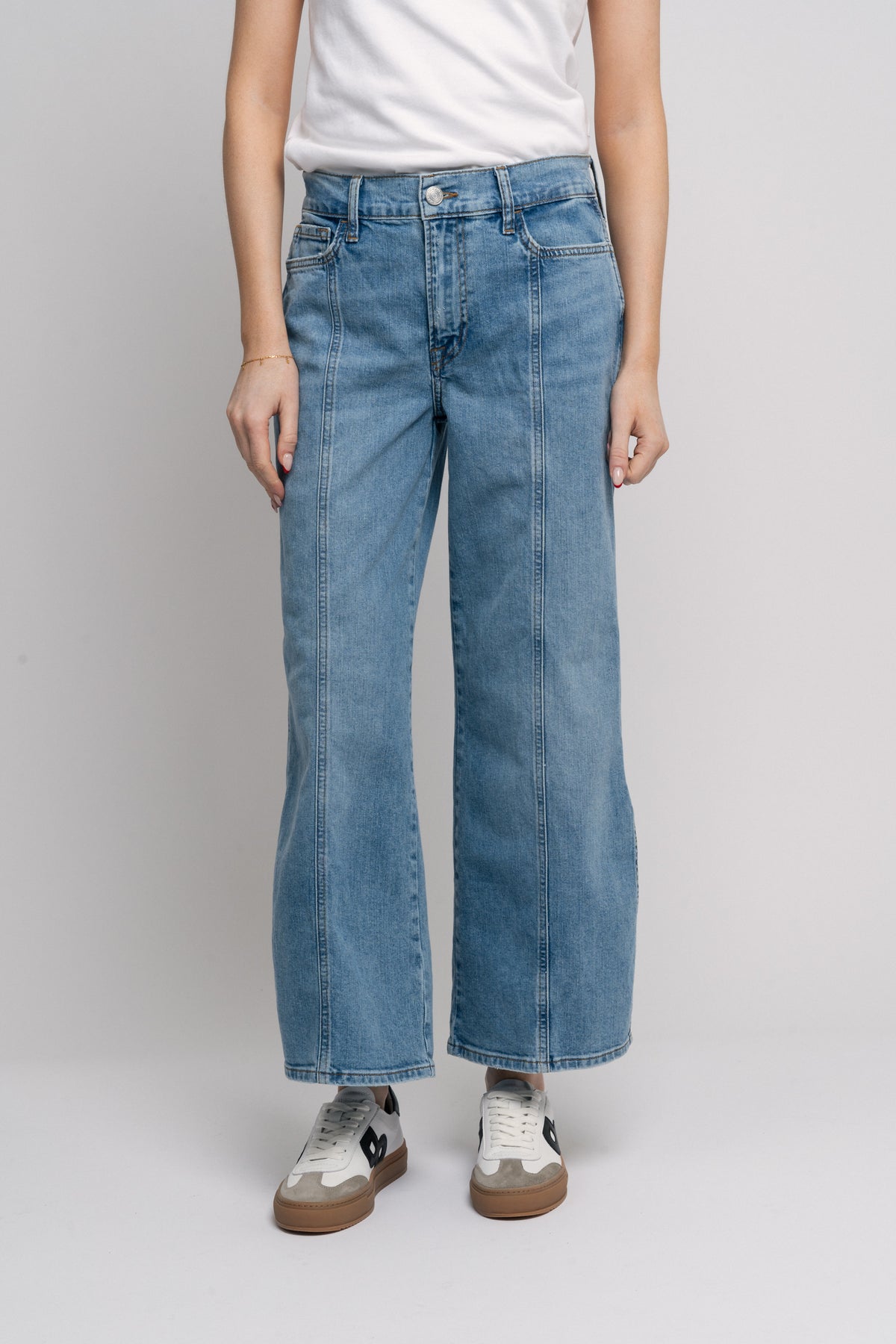 Pixie Le Slim Palazzo Side Slit - Gloomy Skies