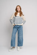 Lui Mohair Sweater - Striped Blue