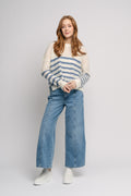 Lui Mohair Sweater - Striped Blue