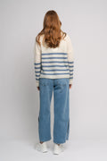 Lui Mohair Sweater - Striped Blue