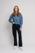 Elma Mohair Cardigan - Jeans Blue
