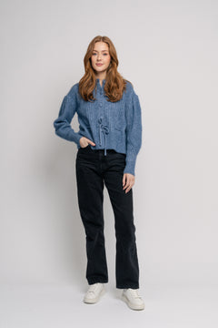 Elma Mohair Cardigan - Jeans Blue