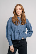 Elma Mohair Cardigan - Jeans Blue