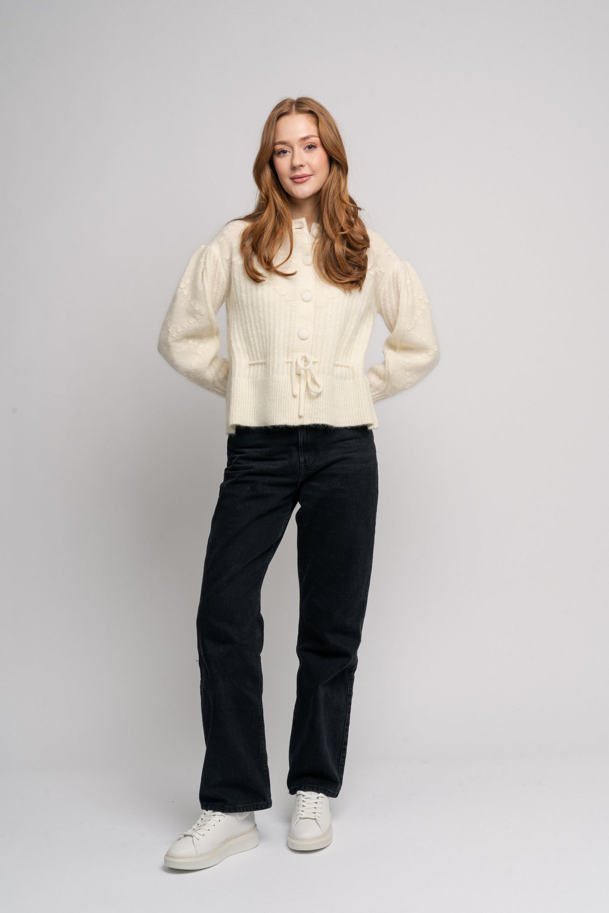 Elma Mohair Cardigan - White