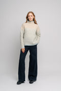 Herrin Knit Stripe T-Neck - Starlight Blue