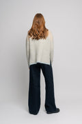 Herrin Knit Stripe T-Neck - Starlight Blue