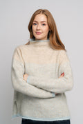 Herrin Knit Stripe T-Neck - Starlight Blue