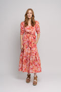Sylvie Dress - Coral Garden Linen