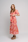 Sylvie Dress - Coral Garden Linen