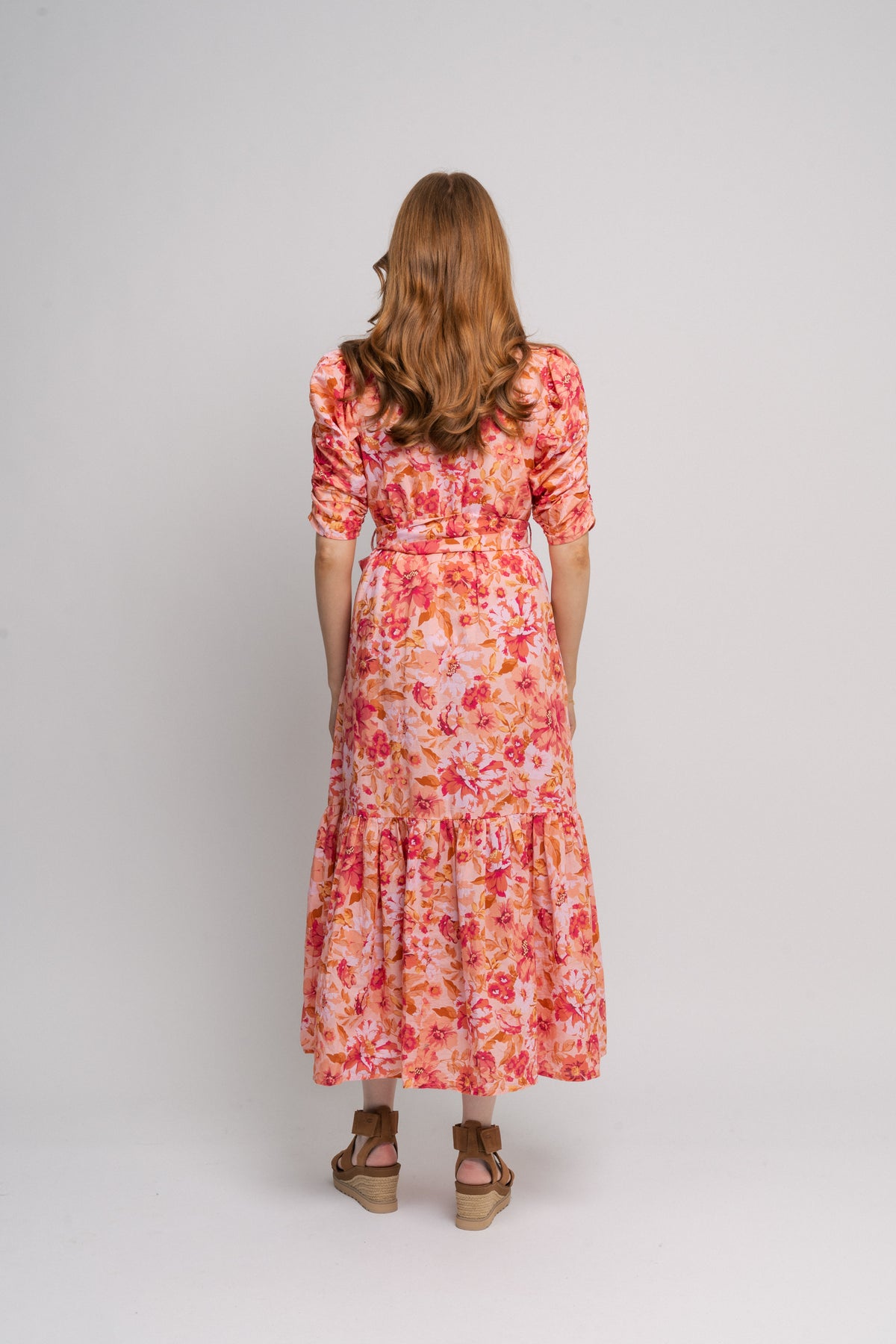 Sylvie Dress - Coral Garden Linen