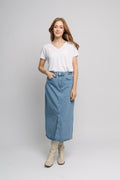 Fenya Modal V Neck Tee - Optical Snow