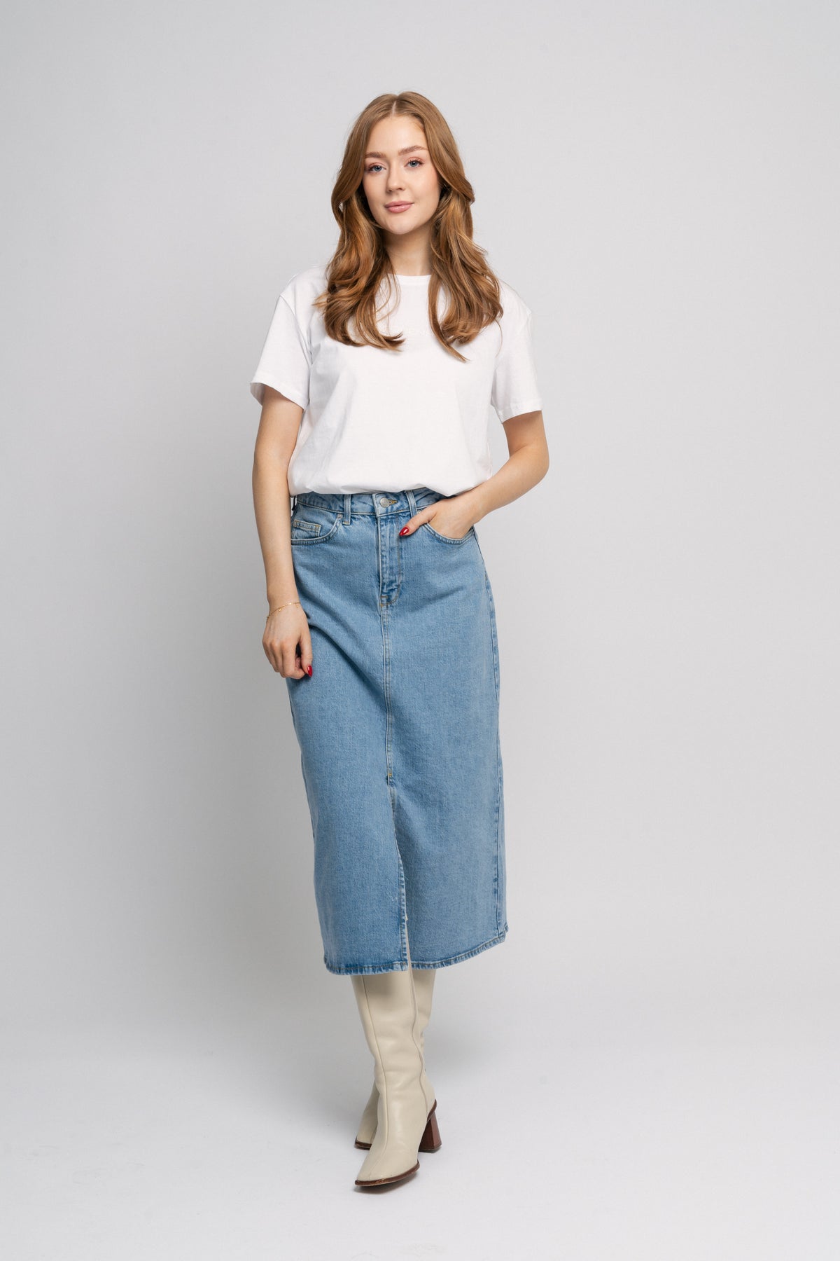 Liv Organic Logo Tee - Vit