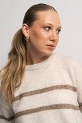 Maline-Liliana 2/4 Knit O-Neck - Birch Greige