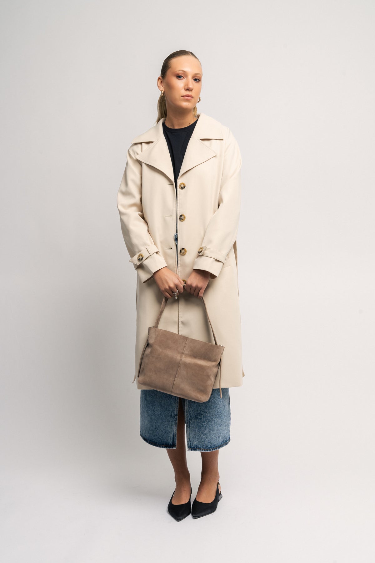 Suede Fraya Small Bag - Moral Gray