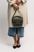Glossy Cow Iris Bag - Army