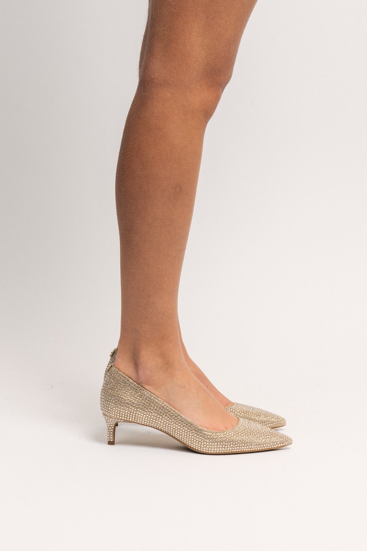 Alina Flex Kitten Pump - Pale Gold