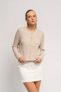 PointelleCC Cardigan - Bone