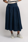 Denim Skirt - Dark Blue Denim