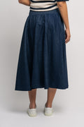 Denim Skirt - Dark Blue Denim