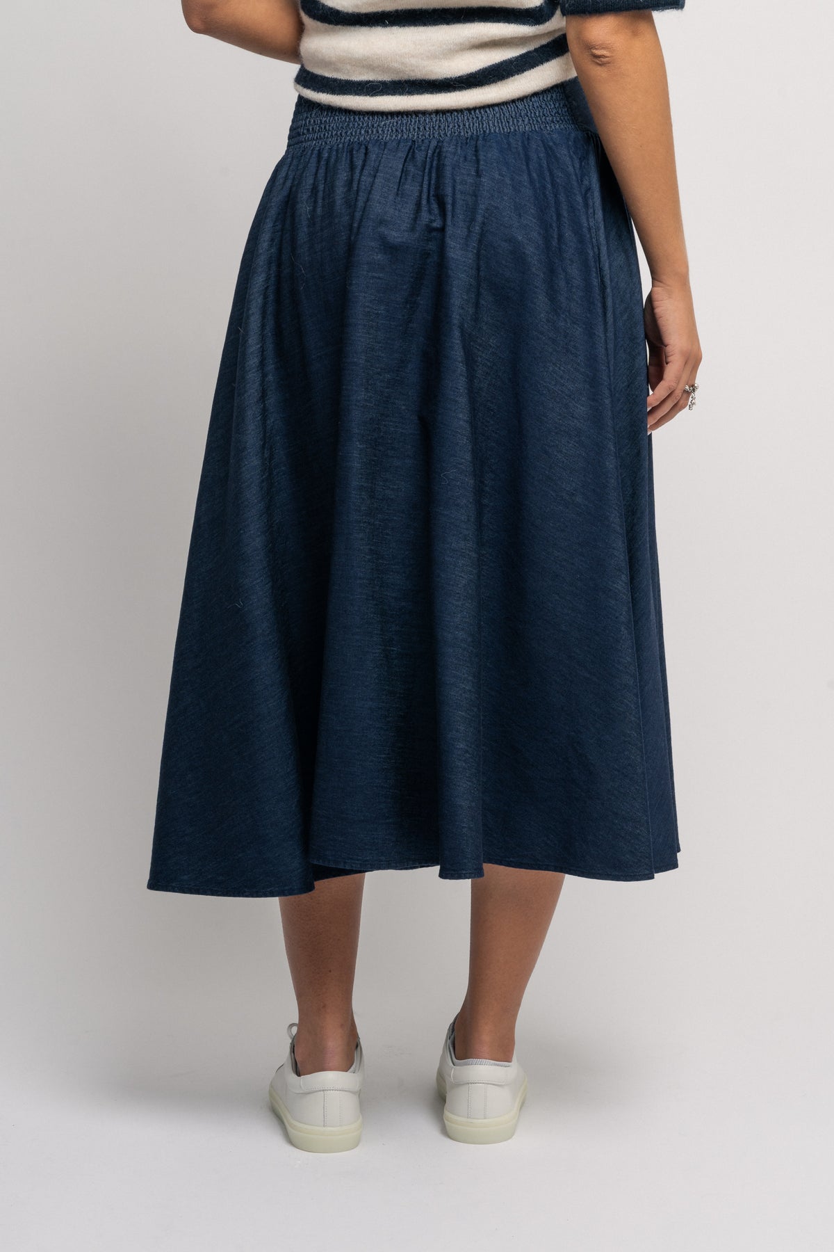 Denim Skirt - Dark Blue Denim