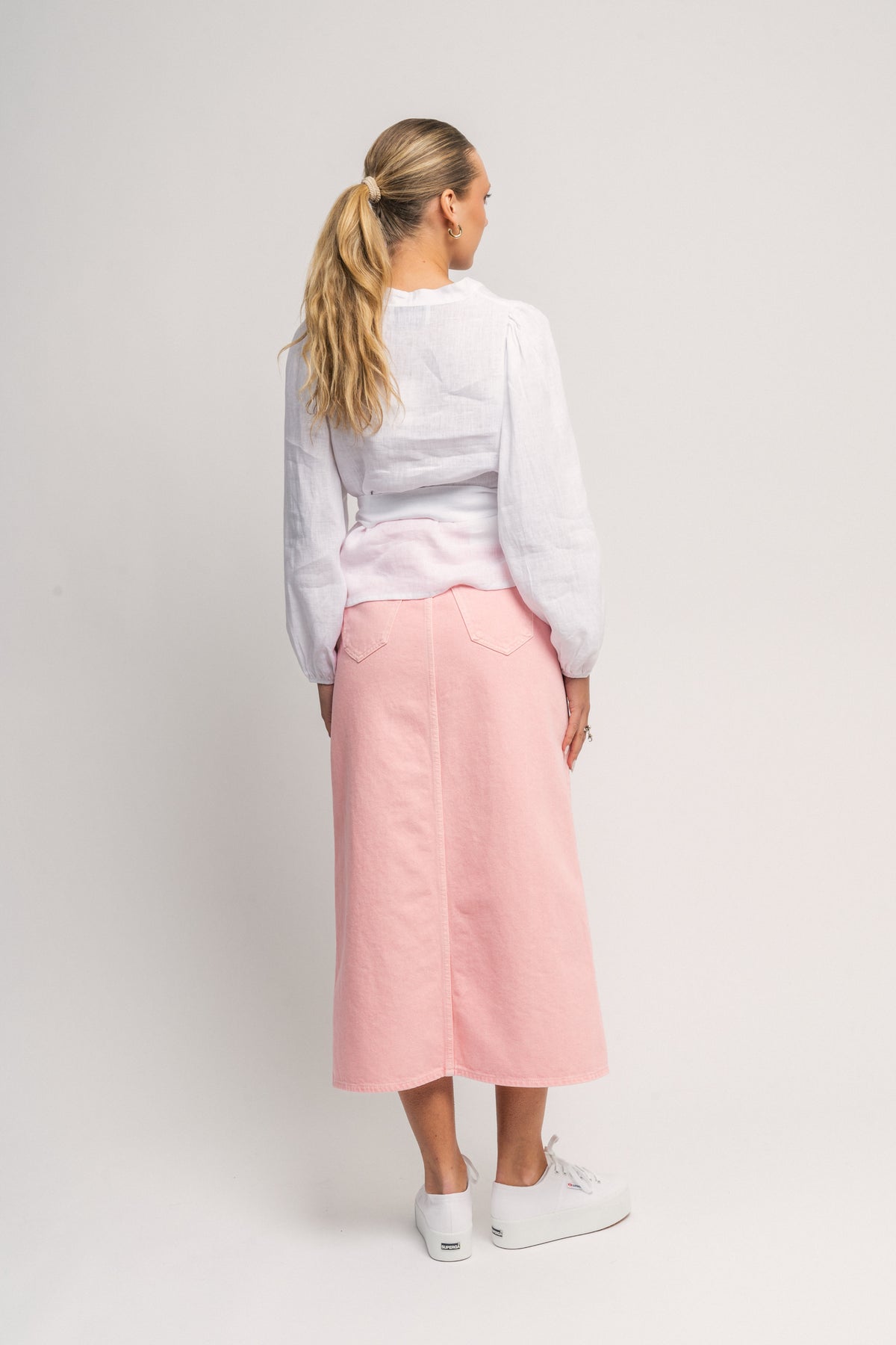 VikaCC Dye Slit Skirt - Bubblegum