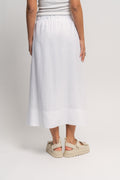 Thea Linen Skirt - White