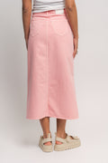 VikaCC Dye Slit Skirt - Bubblegum