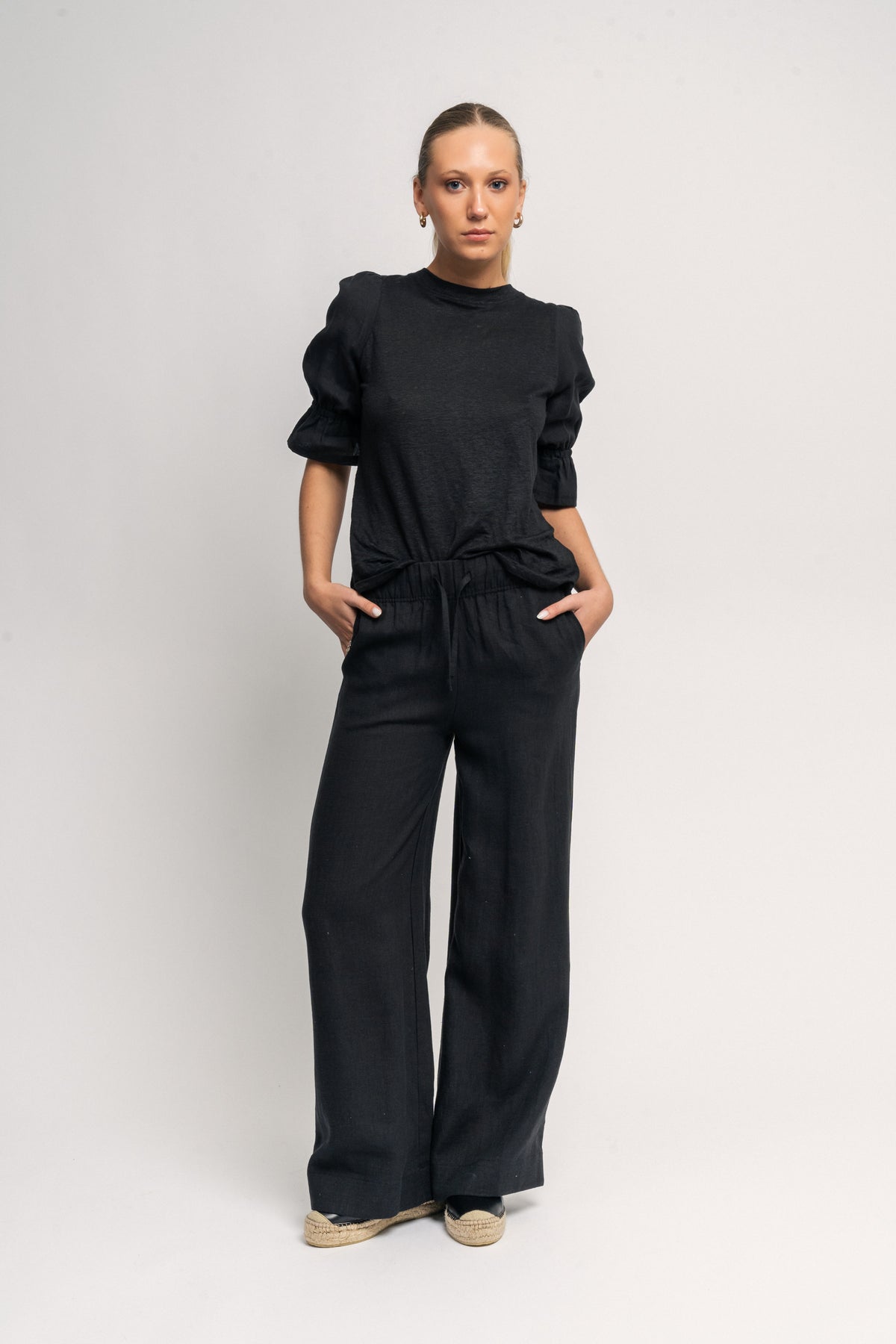 Immi Linen Pants - Black