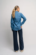 Denim Boyfriend Shirt - Light Blue Denim